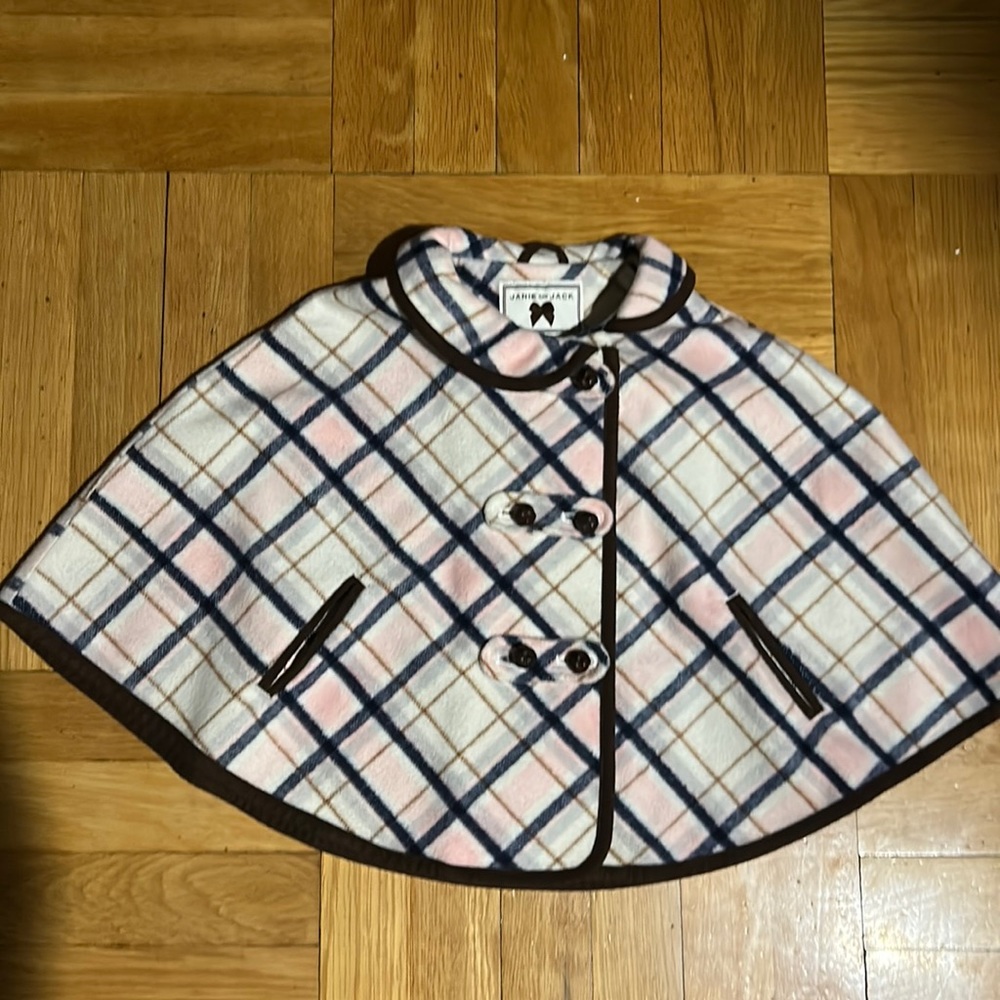 Plaid pink cape